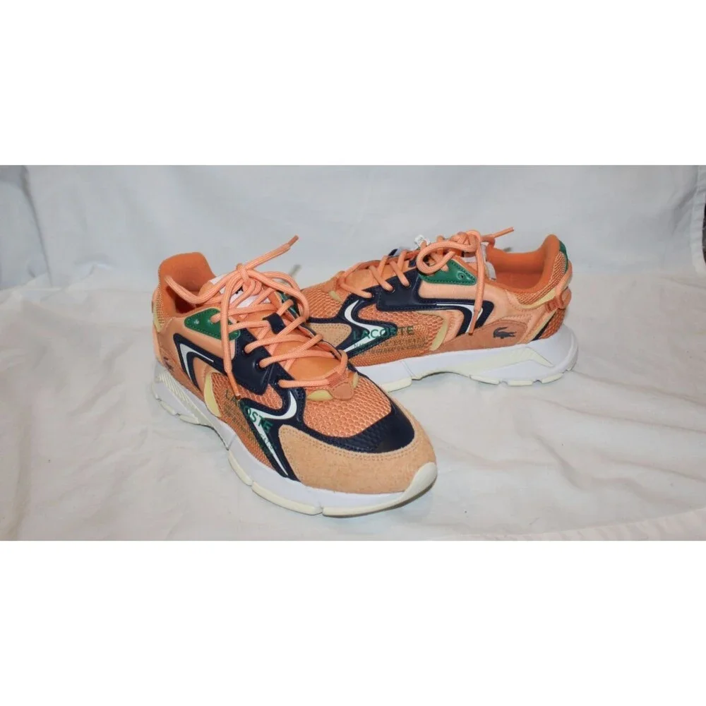 Lacoste L003 Neo 224 2 SMA Chunky Runner Sneaker Orange Navy Men US 9 EU 42